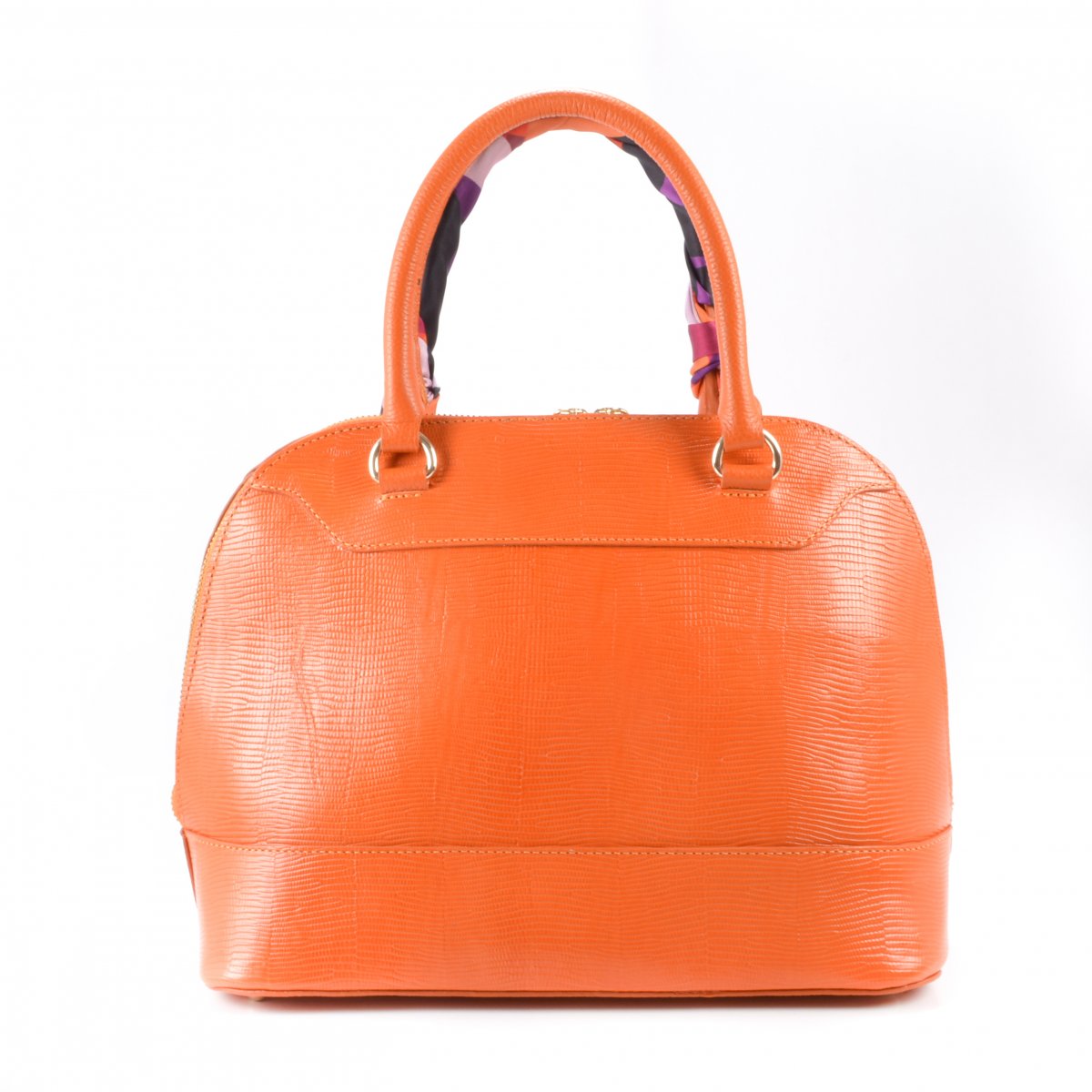 Orange Tote Bag with Scarf